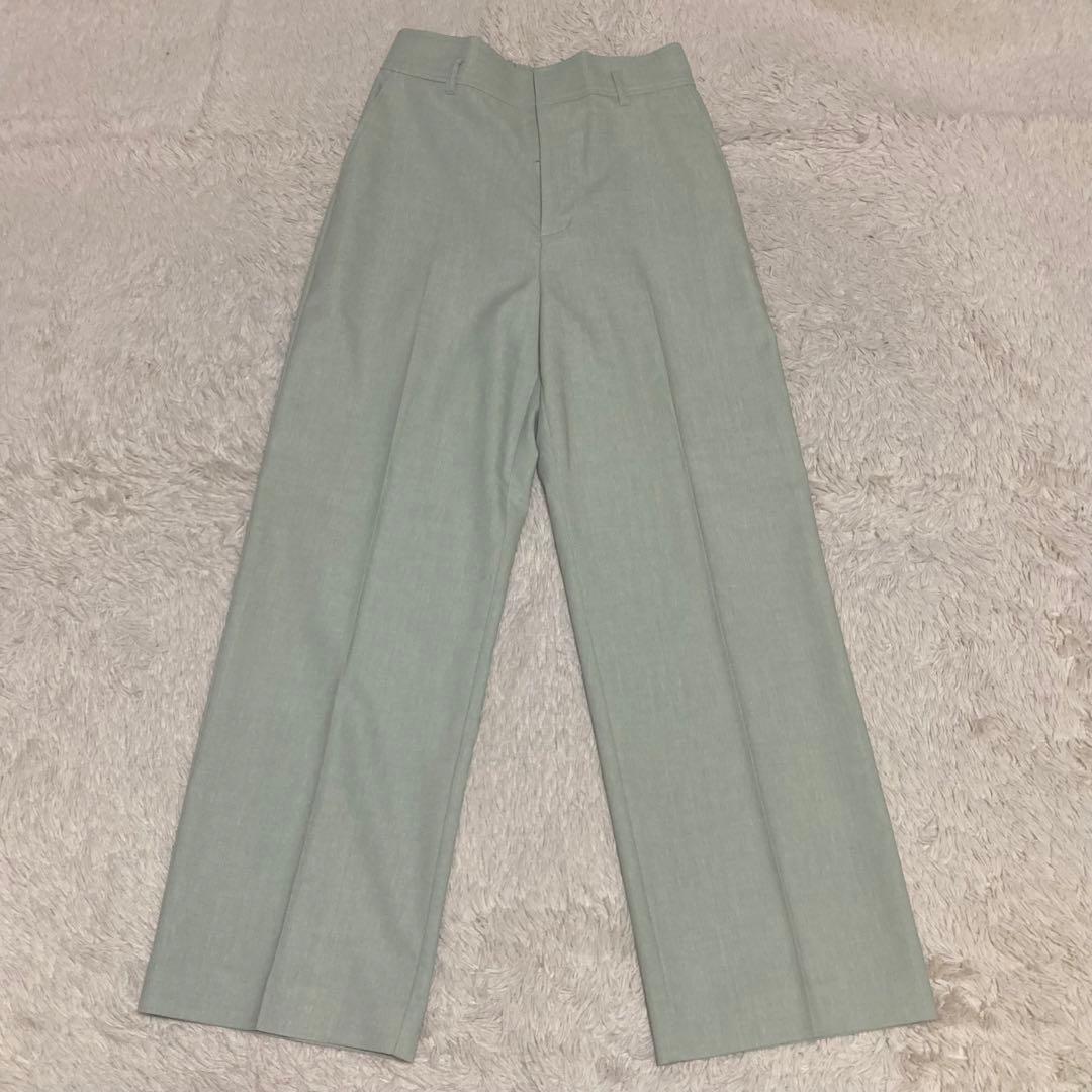 NOLLEYS【新品未使用】リネン混 グリーン ダブル ジャケット ワイドパンツ