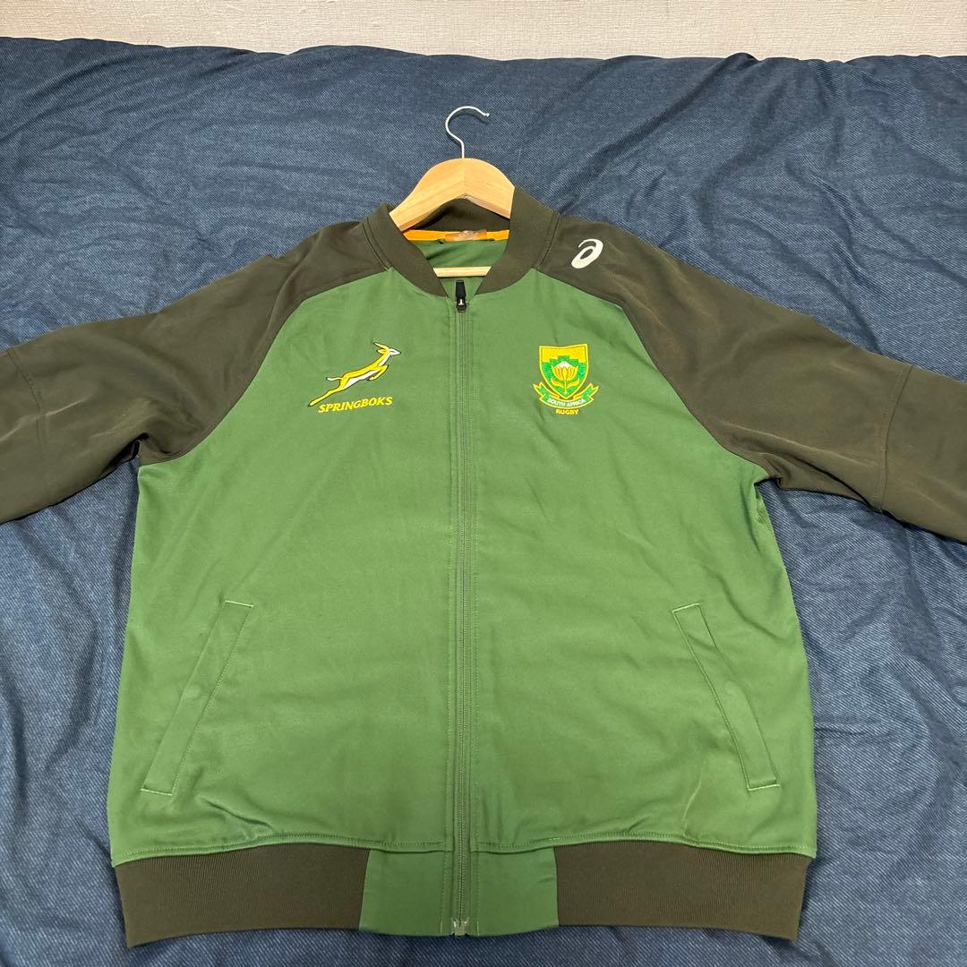 アシックス ラグビー 南アフリカ　スプリングボクス プレゼンテーションジャケット