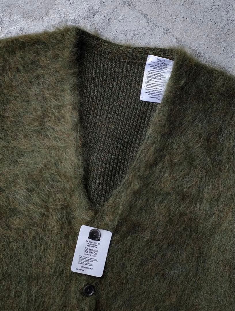 A.R.P. Premium モヘアカーディガン オリーブ