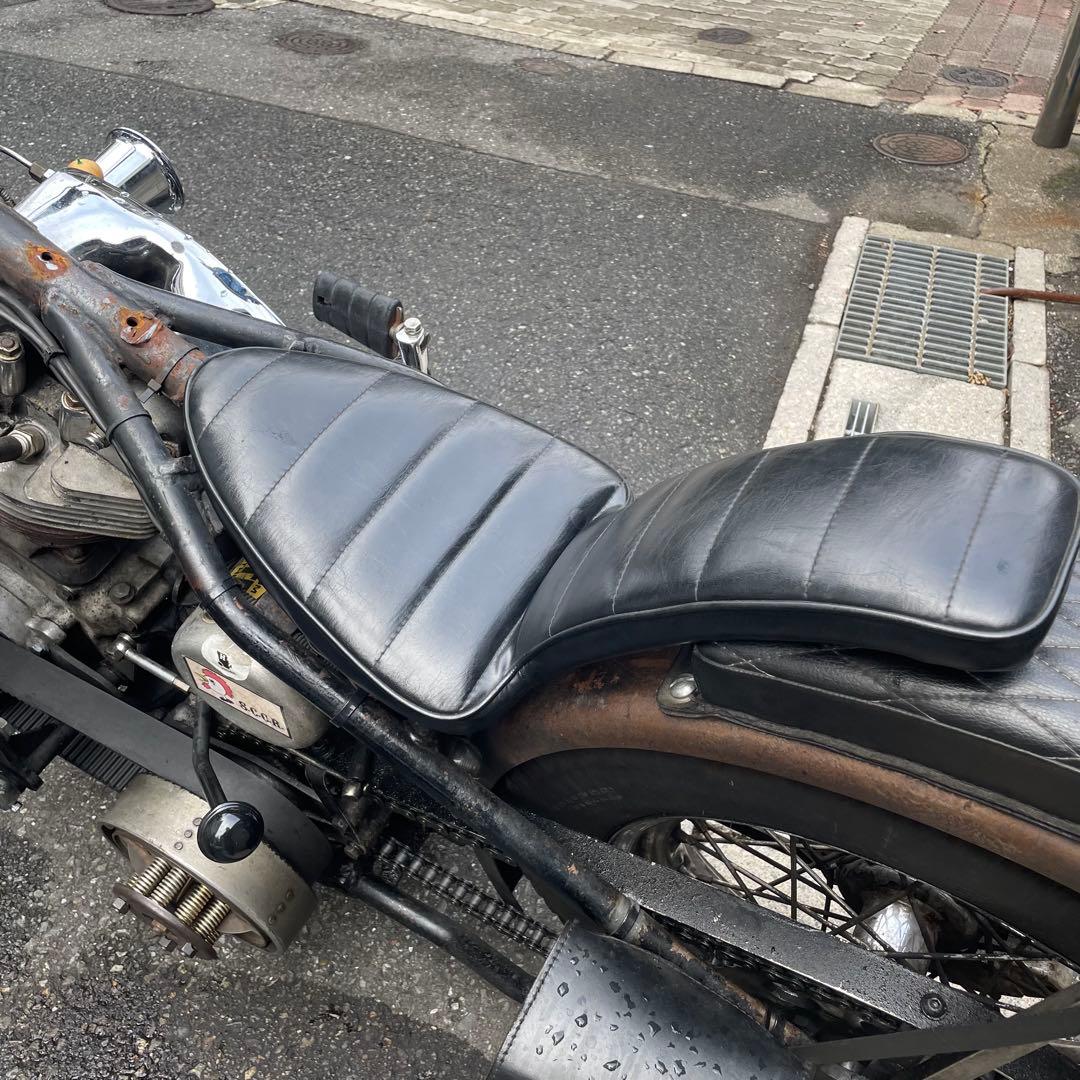 ショベルヘッド！ワンオフコブラシート！リジットフレーム！