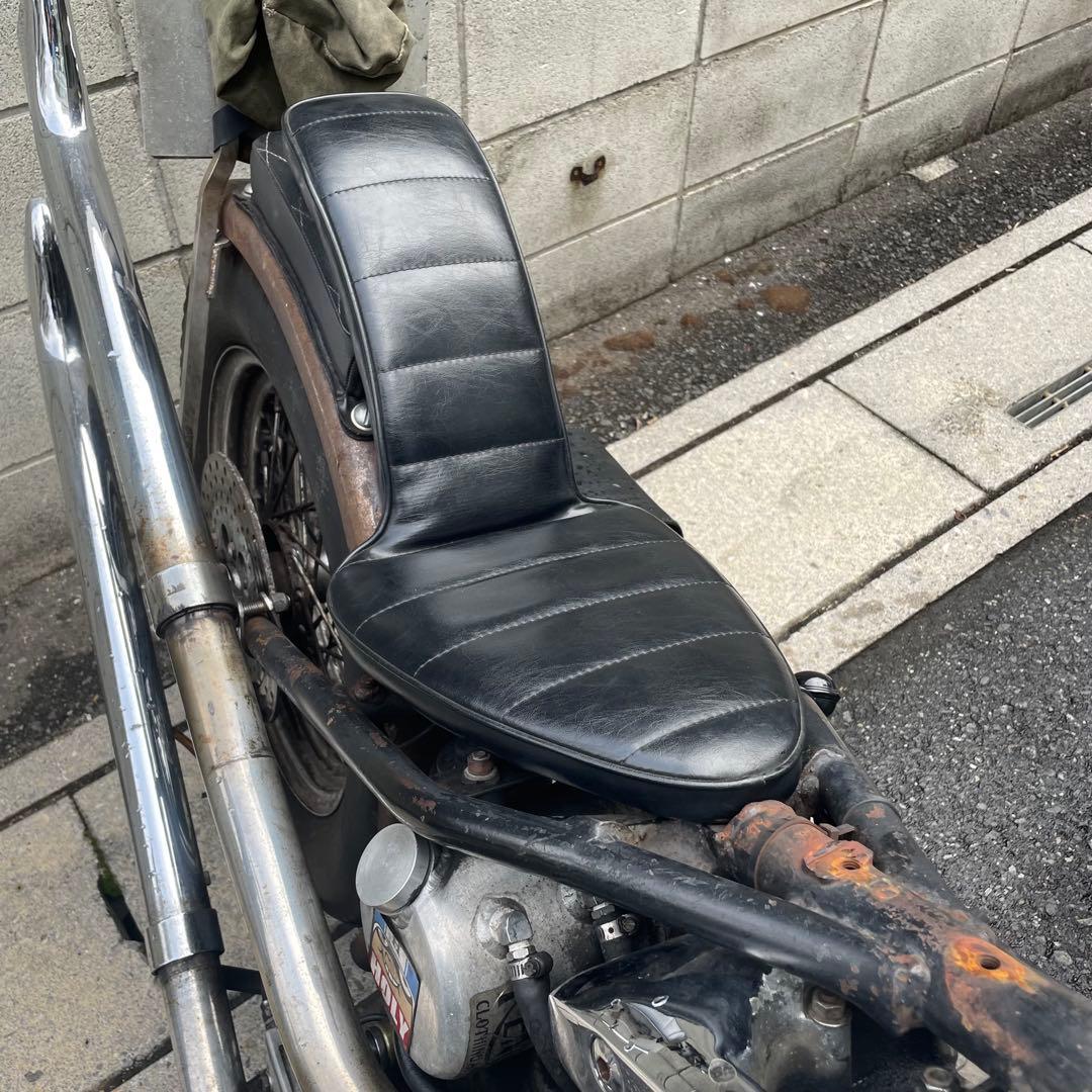 ショベルヘッド！ワンオフコブラシート！リジットフレーム！