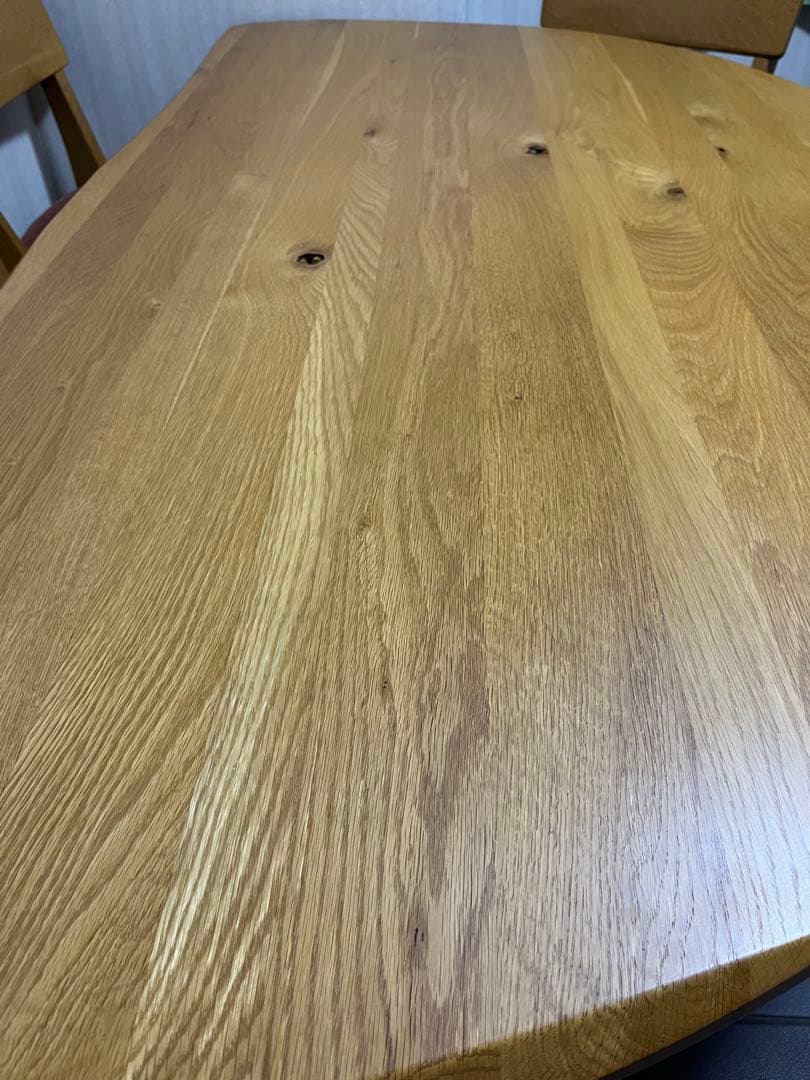 希少飛騨家具　太平産業180センチ半円形　ダイニングテーブル、回転椅子4脚セット