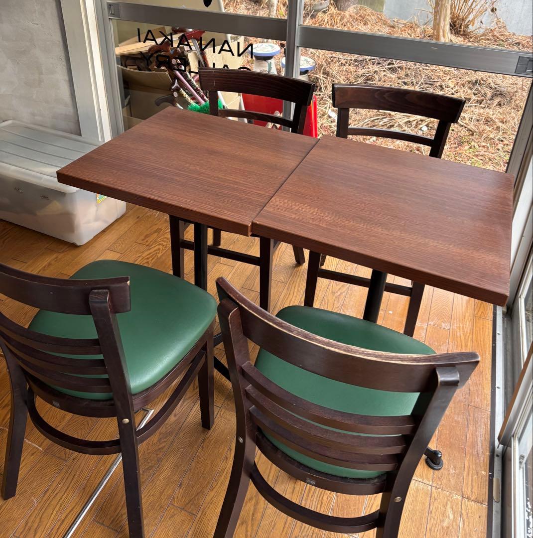 CRES 業務用 ダイニングテーブル2台＋チェア4脚セットカフェ・飲食店店舗向け