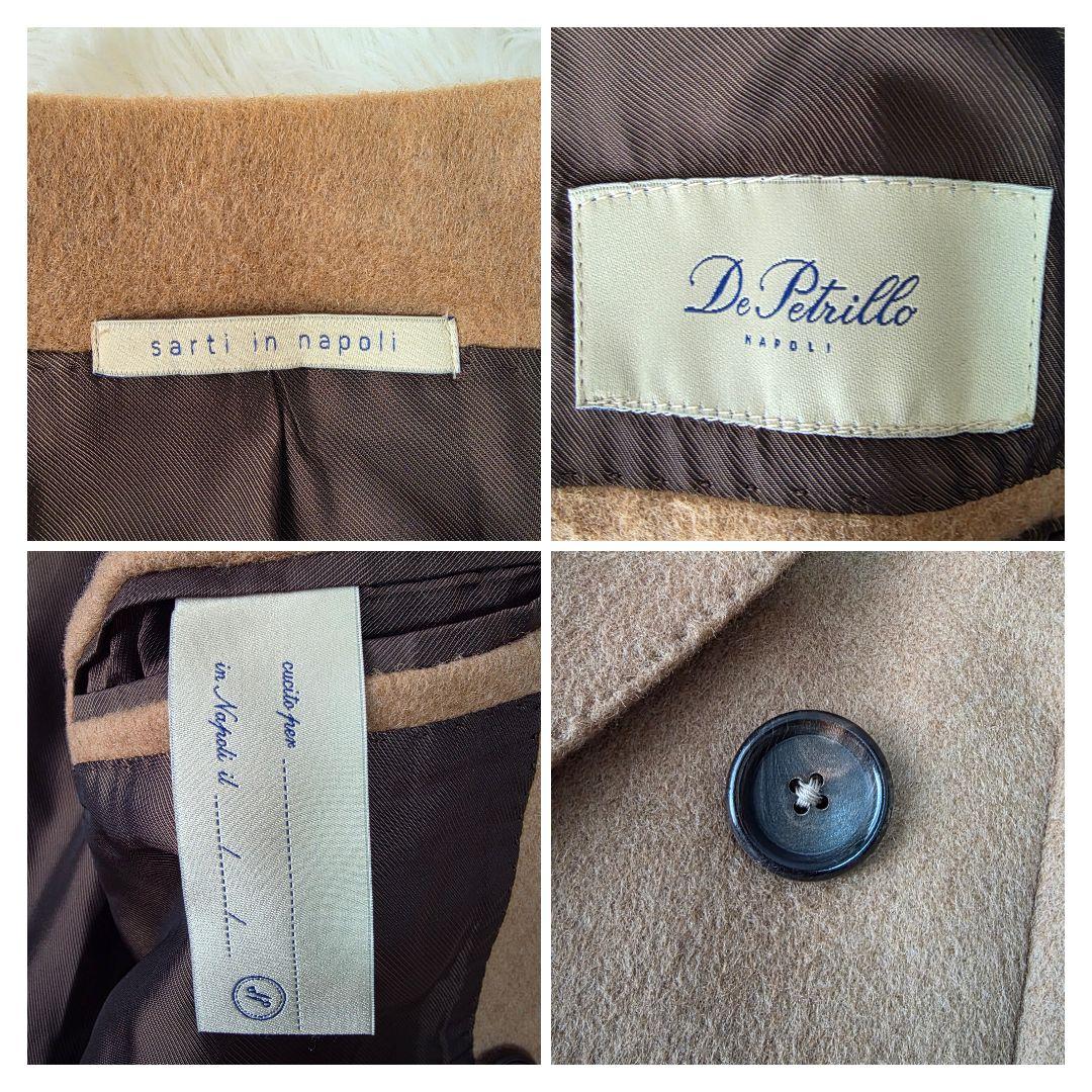 【極美品/XL相当】デペトリロ チェスターコート キャメル100% 腰ベルト