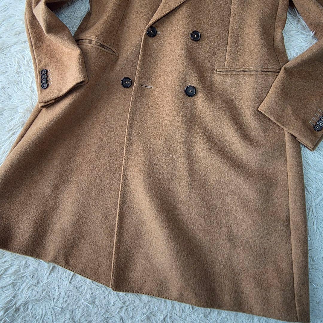 【極美品/XL相当】デペトリロ チェスターコート キャメル100% 腰ベルト