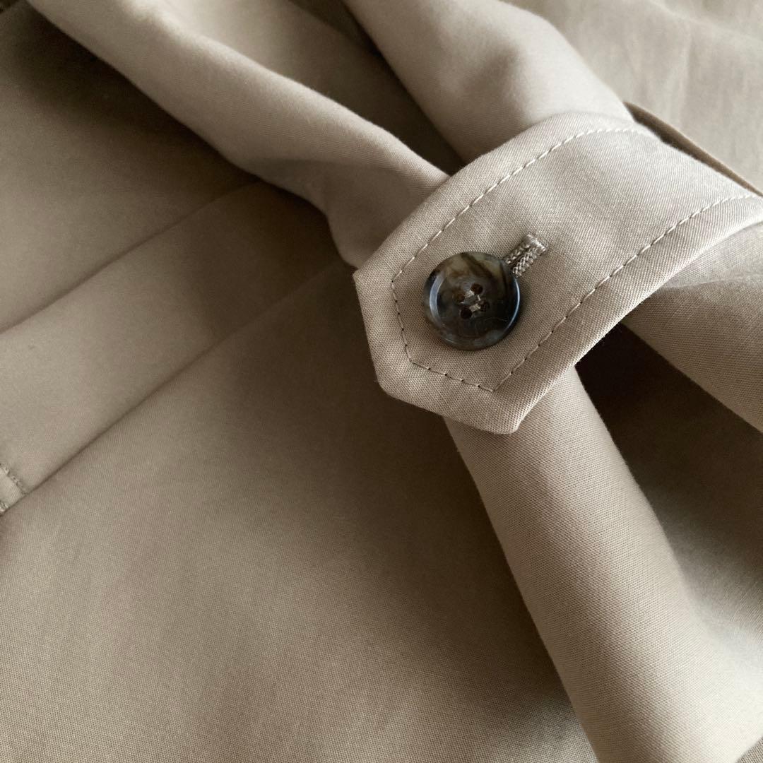 【新品】Noble コットンダブルクロスハーフコート　ベージュ　38