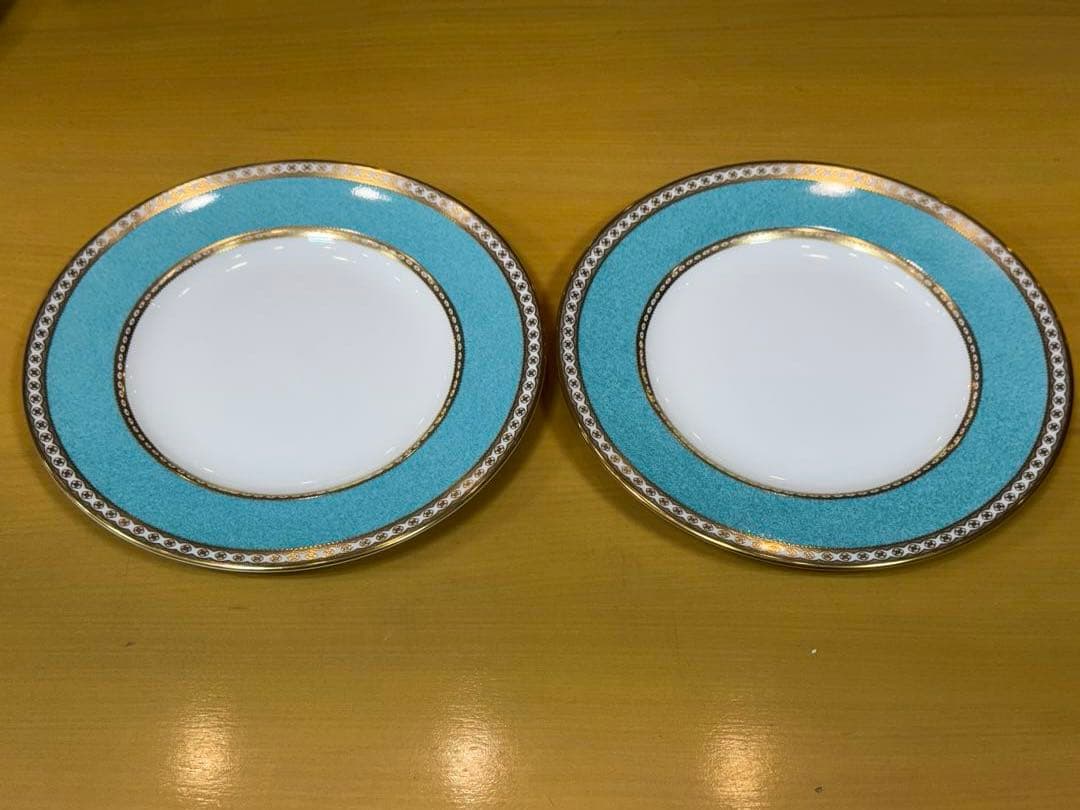 ウェッジウッド ユーランダーパウダーターコイズ プレート 2枚セット