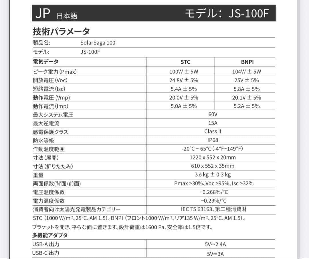 Jackeryポータブル電源1000Newと100Wソーラーパネルの2点セット