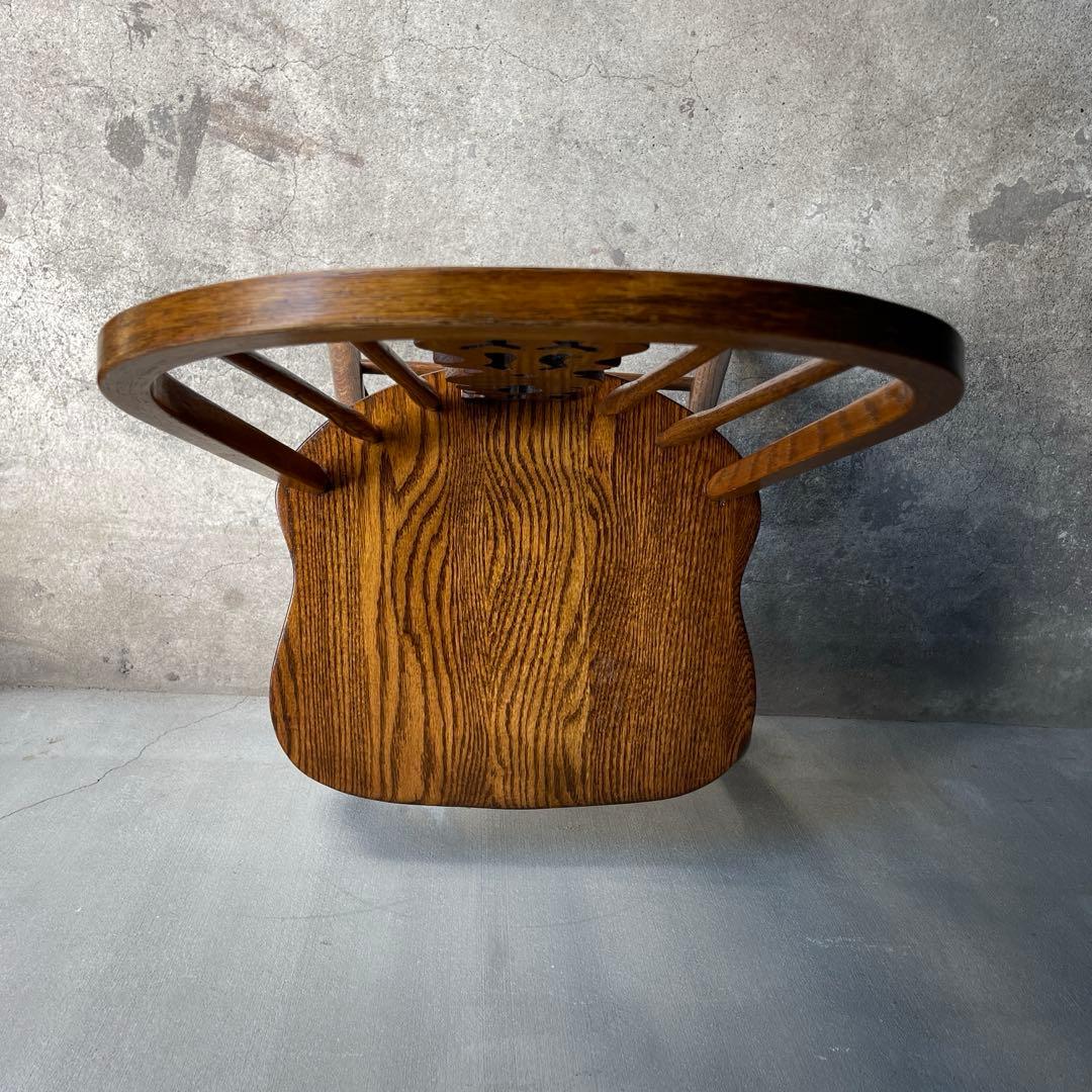 オールドヴィンテージ　オークウィンザーチェア　カントリー　猫脚