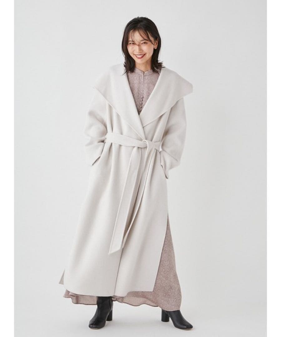 【ルナ】FRAY I.D ロイヤルジーロンショールリバーコート M