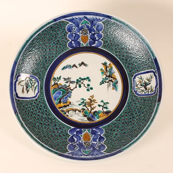 九谷焼【北村隆　造】◆飾り皿◆竹隆窯【抹茶碗・茶器・茶道具】