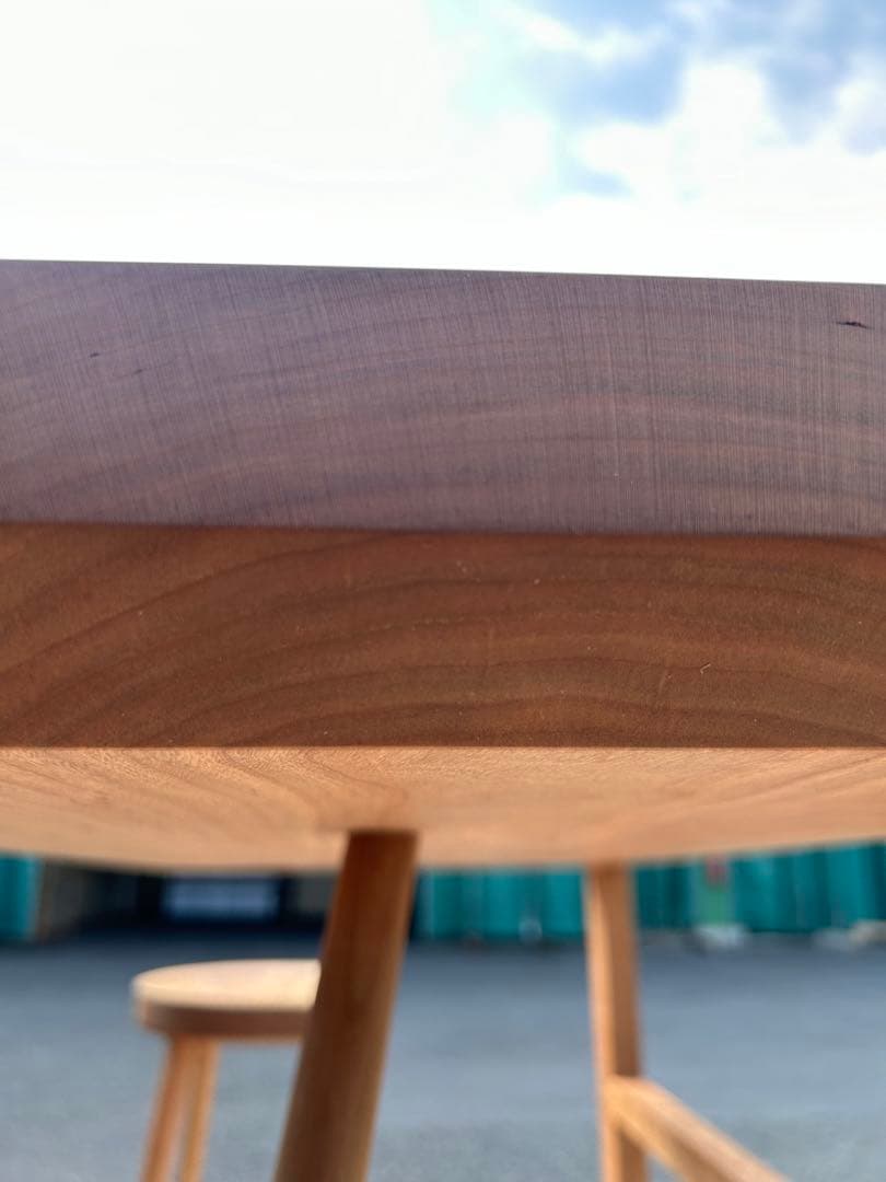 [要コメント] ブラックチェリー　無垢材カウンターテーブル(机のみ) 新品未使用