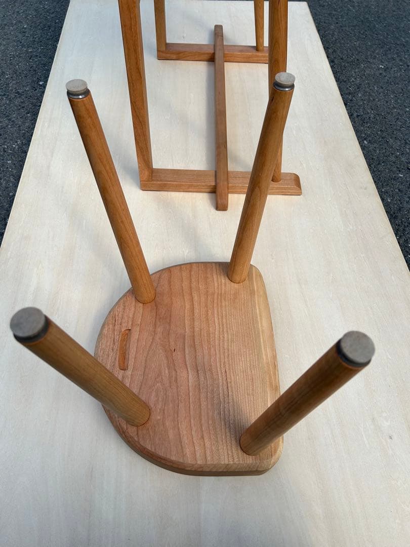 [要コメント] ブラックチェリー　無垢材カウンターテーブル(机のみ) 新品未使用