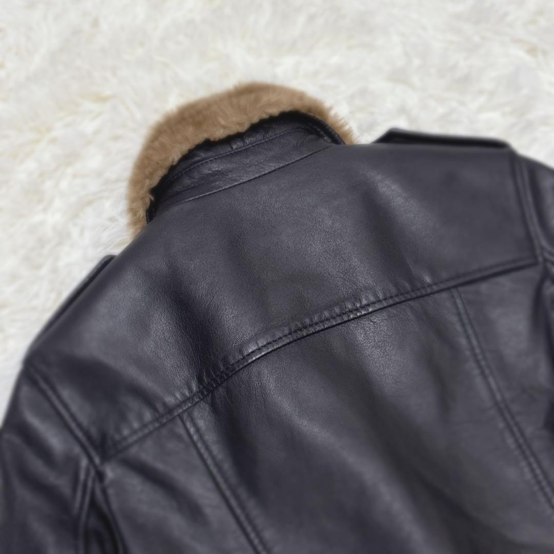 ☆美品☆ALL SAINTS レザーファージャケット　 ライダース　羊革　ファー