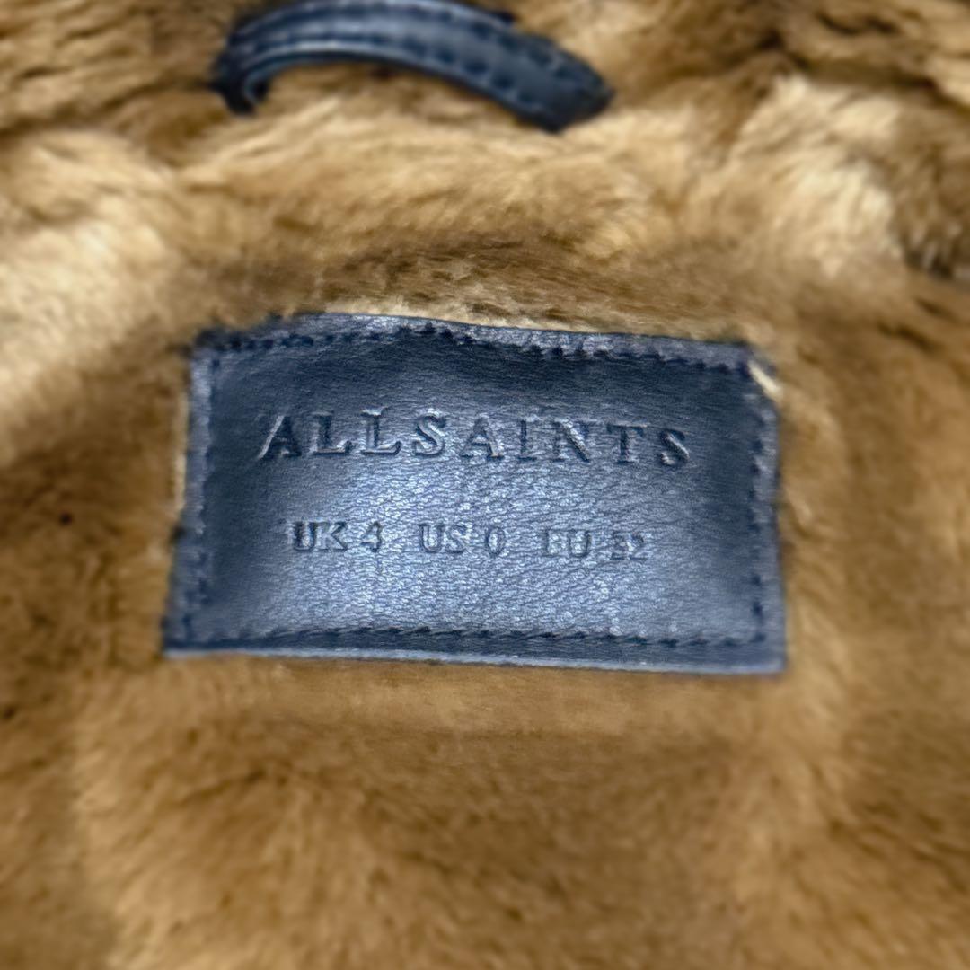 ☆美品☆ALL SAINTS レザーファージャケット　 ライダース　羊革　ファー