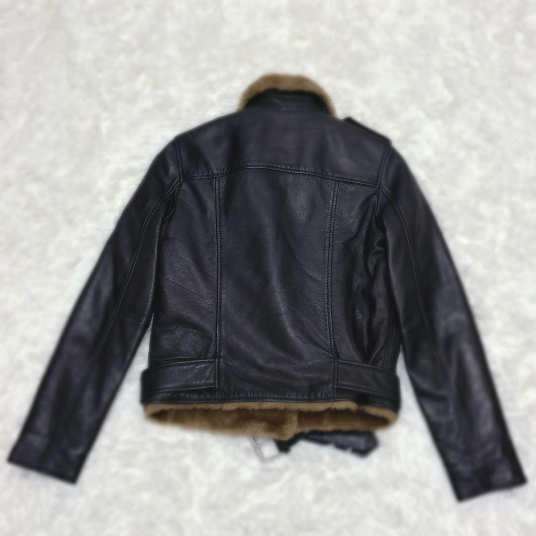 ☆美品☆ALL SAINTS レザーファージャケット　 ライダース　羊革　ファー