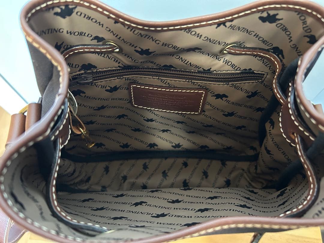 HUNTING WORLD トートバッグ ブラック/ブラウン