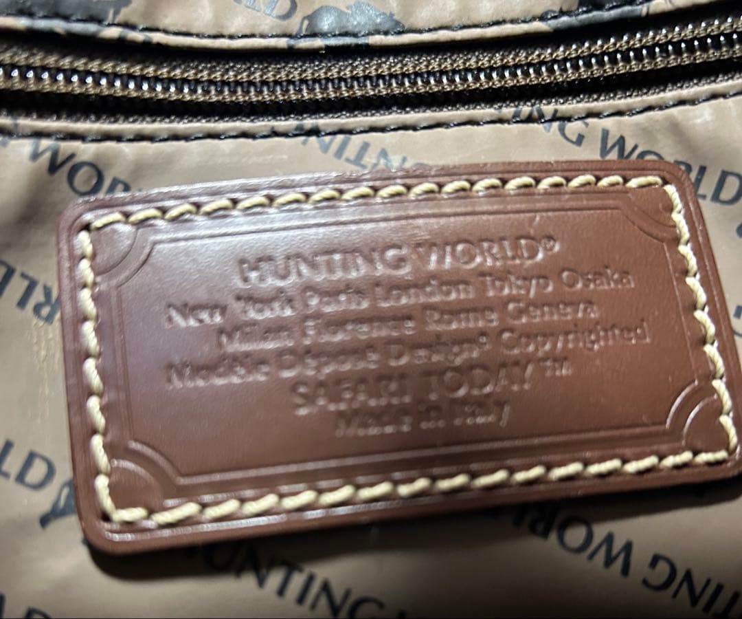 HUNTING WORLD トートバッグ ブラック/ブラウン