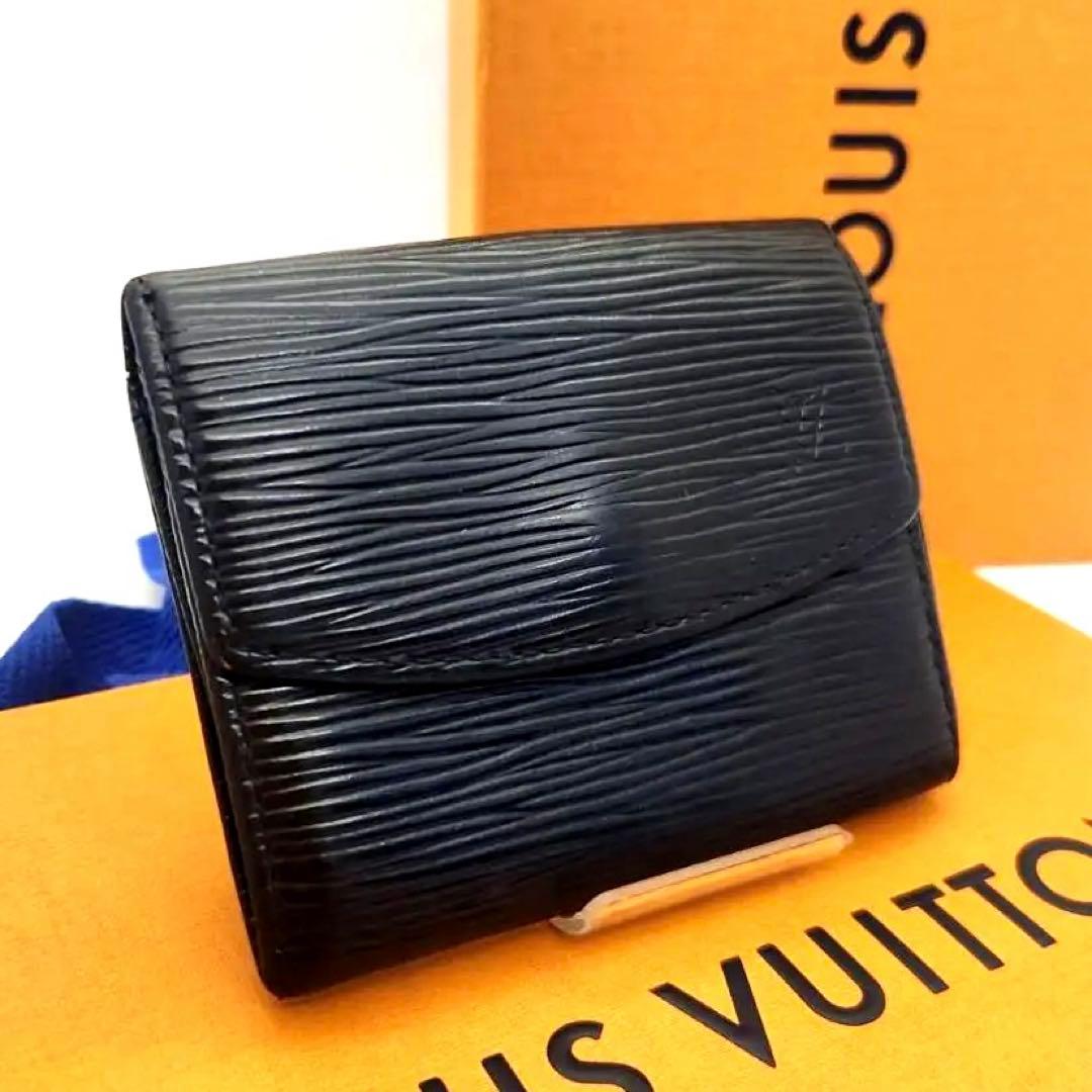 極美品 ルイヴィトン エピ ポルトモネ サーンプル 黒ケースM63412