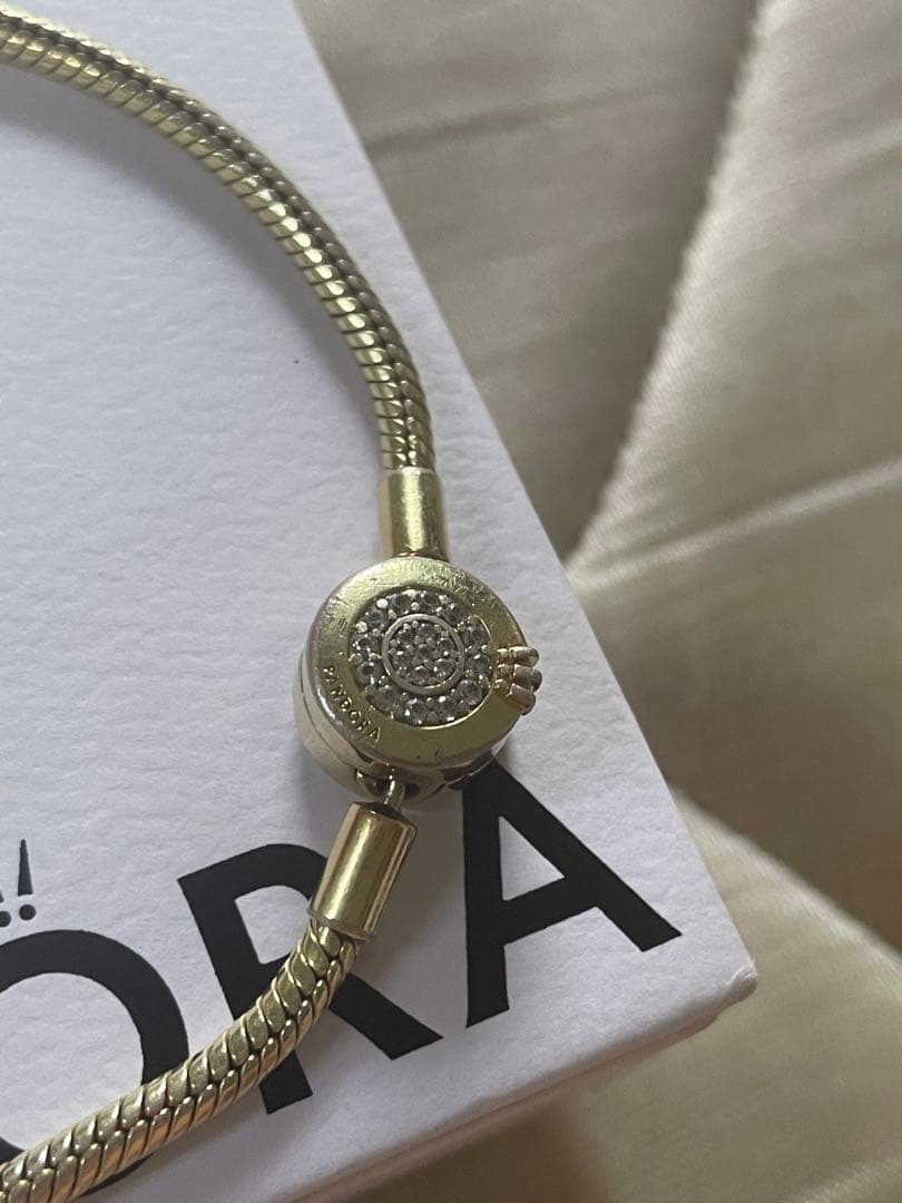Pandora 金色スネークチェーンブレスレット