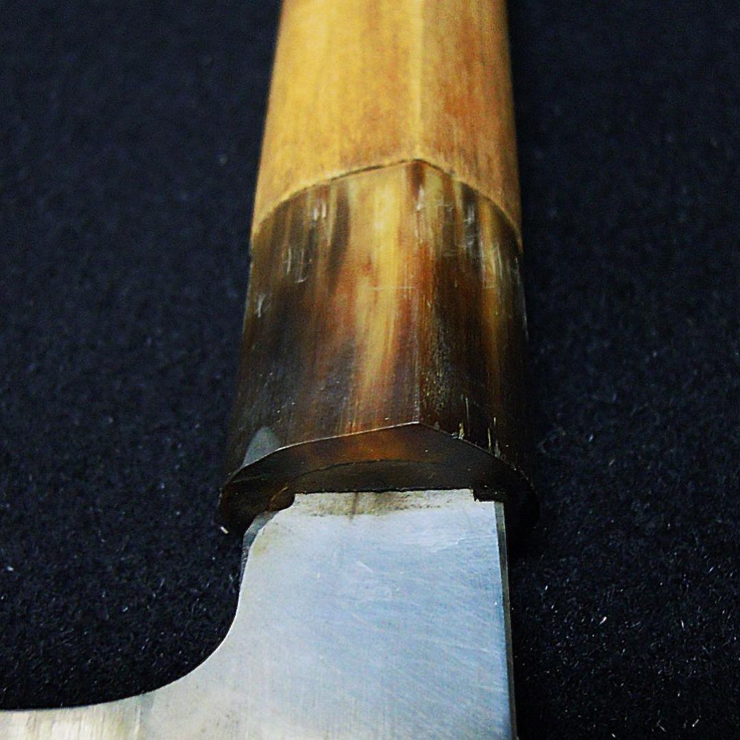 安重打刃物店 菜切り和庖丁 在銘 水牛柄 未使用 京都老舗 新店舗移転時の整理品