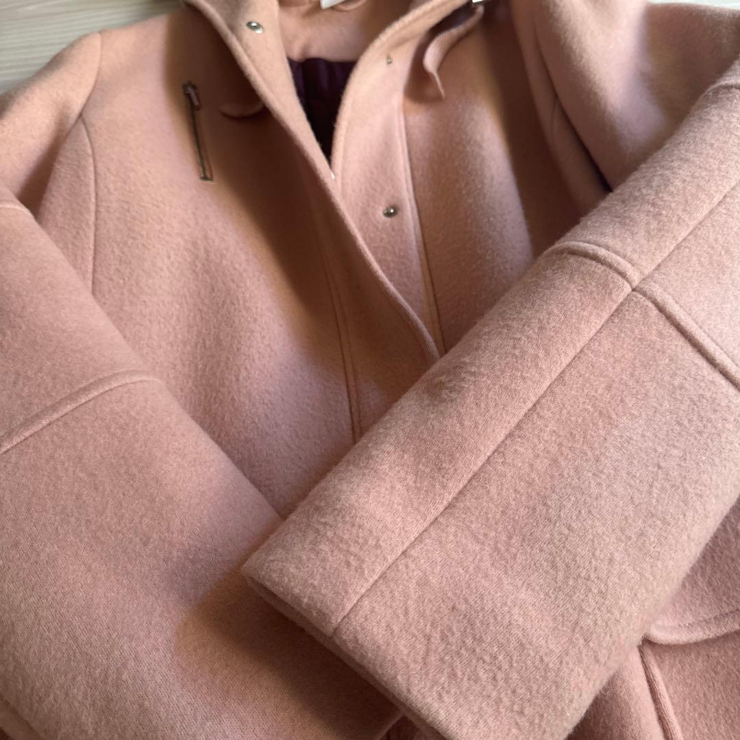 【連休限定価格】AKRIS PUNTO フード付き✨中綿コート✨ピンクカラー