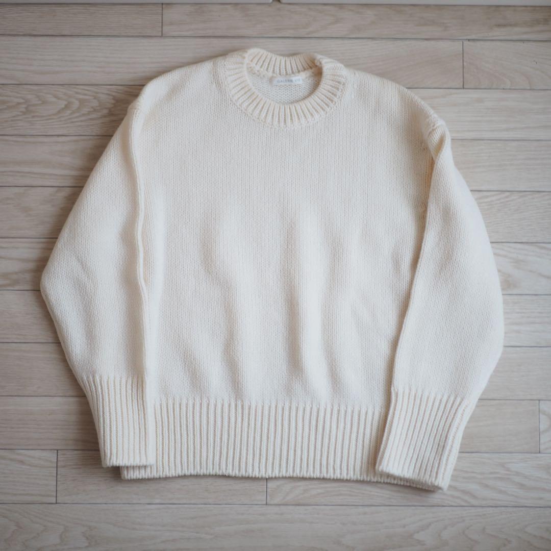 【 GALERIE VIE 】ファインウーステッド クルーネックニット