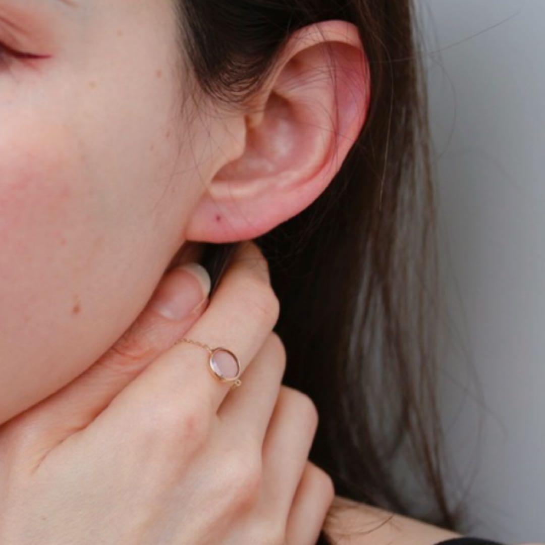 【激カワ】cui-cui K10 ピンクアメジスト チェーンリング フリーサイズ