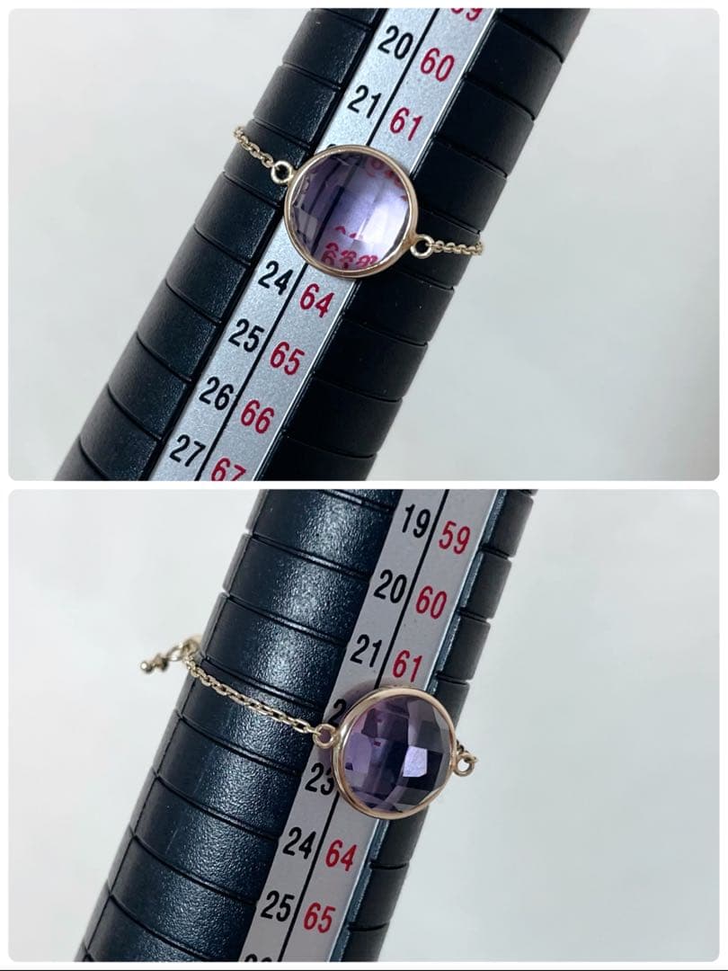 【激カワ】cui-cui K10 ピンクアメジスト チェーンリング フリーサイズ