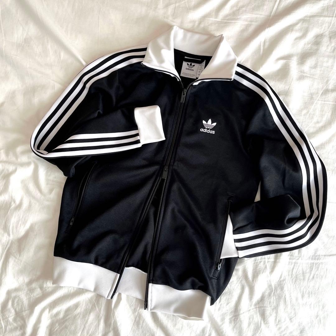 adidas ジャージ トラックジャケット　クラシック　XS 黒×白　３本ライン