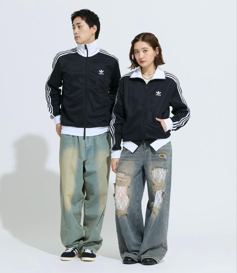 adidas ジャージ トラックジャケット　クラシック　XS 黒×白　３本ライン