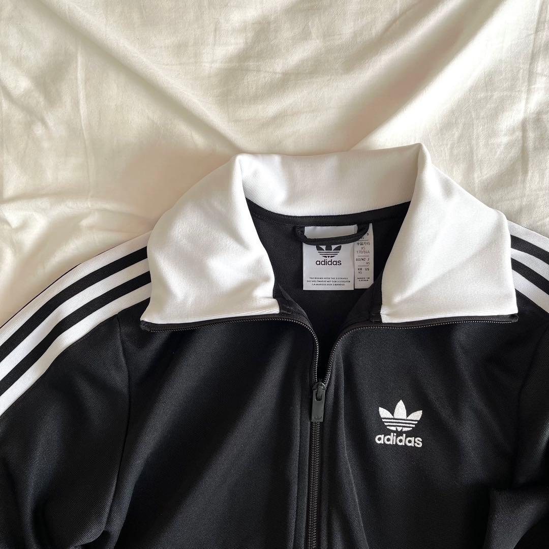 adidas ジャージ トラックジャケット　クラシック　XS 黒×白　３本ライン