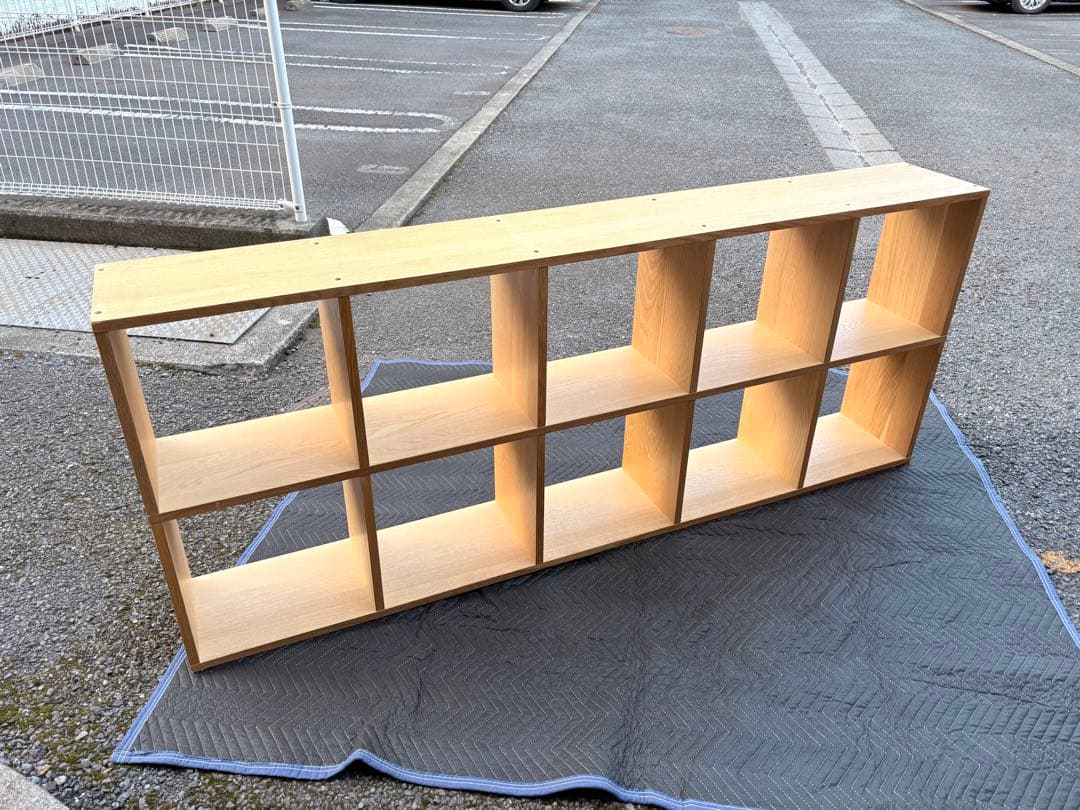 【状態良い】無印良品 木製収納棚 5段2列 ナチュラル