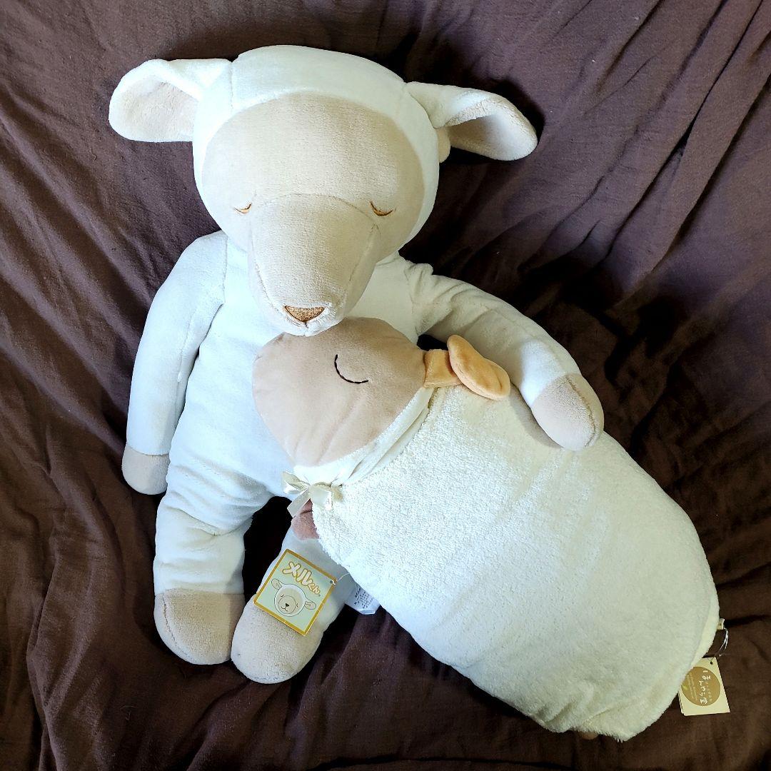 新品タグ付き♡レア初代メルくん抱きぐるみ70cm&おやすみ羊 ほんやら堂2点❤️