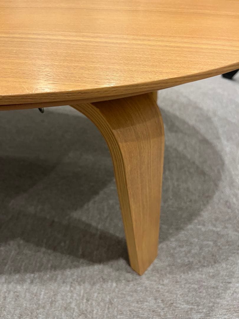 【廃番】無印こたつ　大　オーバル型　ローテーブル　タモ材