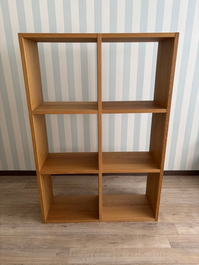 無印　スタッキングシェルフ　3段×2列　オーク材