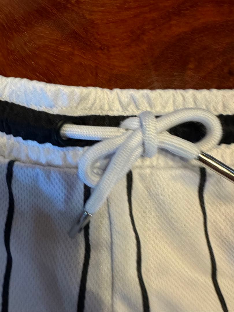 NFL RAIDERS白黒ストライプジャージショーツL