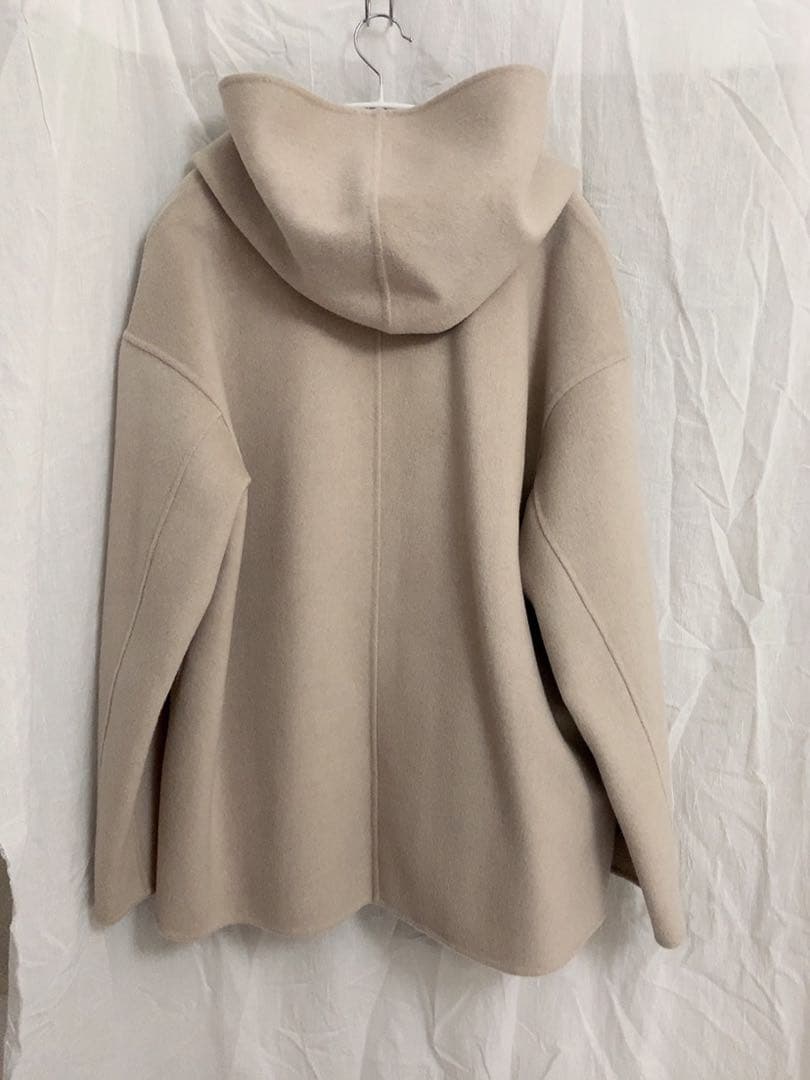 ギャルリーヴィ　ウールダブルフェイスフーデッドショートコート　ウールリバーコート