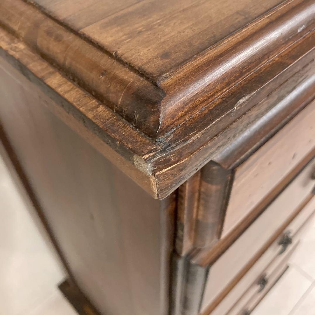 ビンテージチェスト　レトロアンティーク　5段　ブラウン