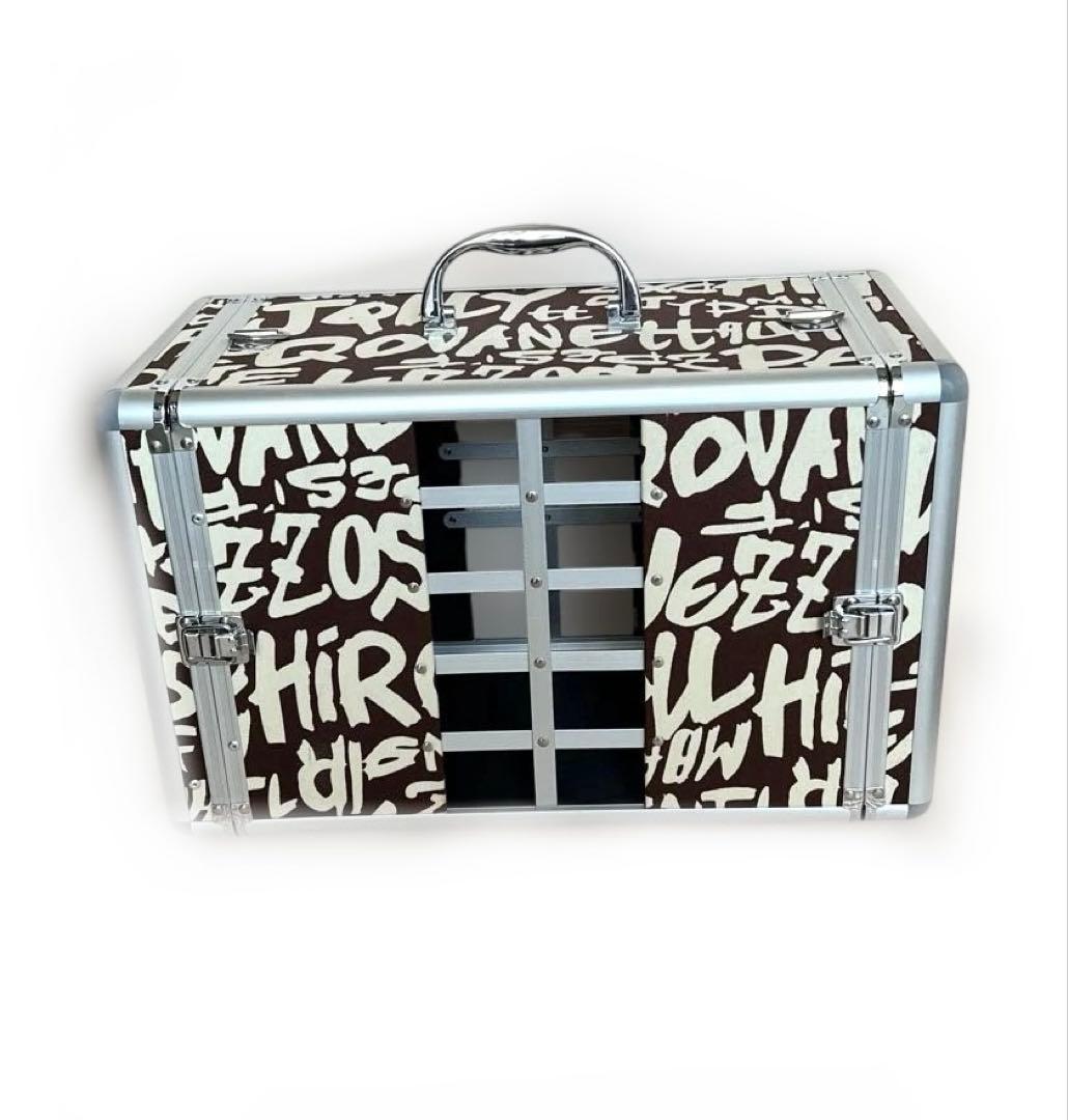 ペットハードキャリーバッグブラウン系小物入れ付き