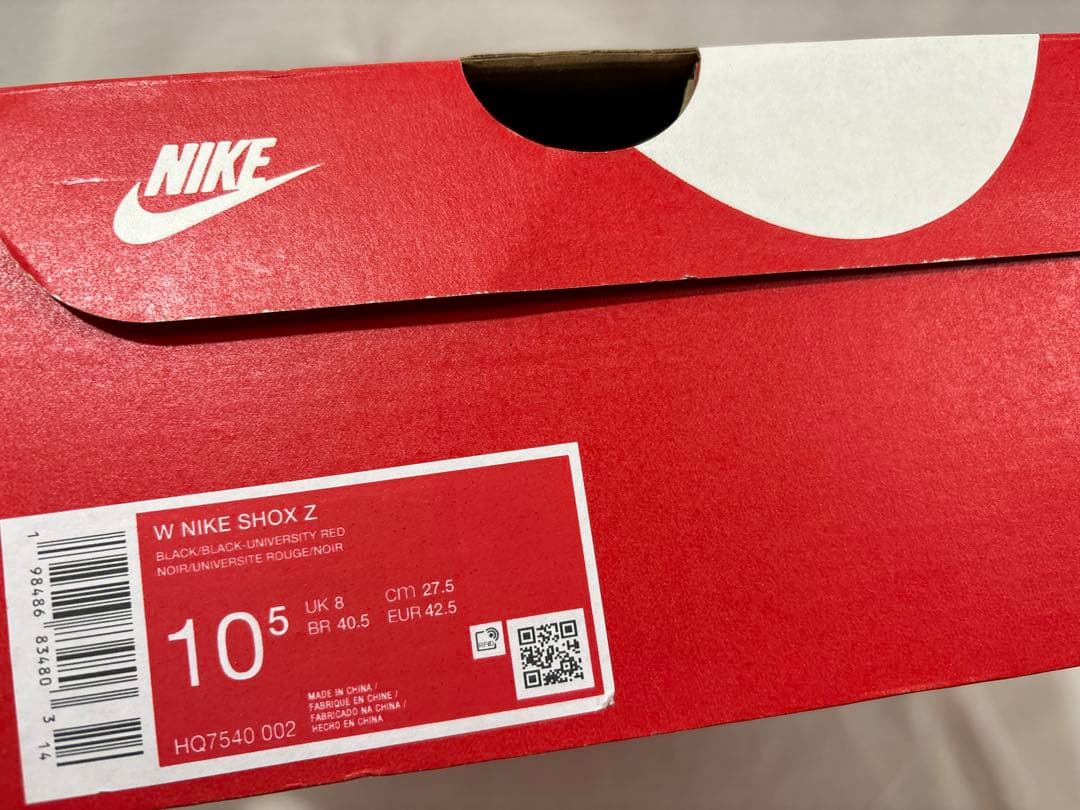 nike w shox z black red 27.5 ショックス ブラック