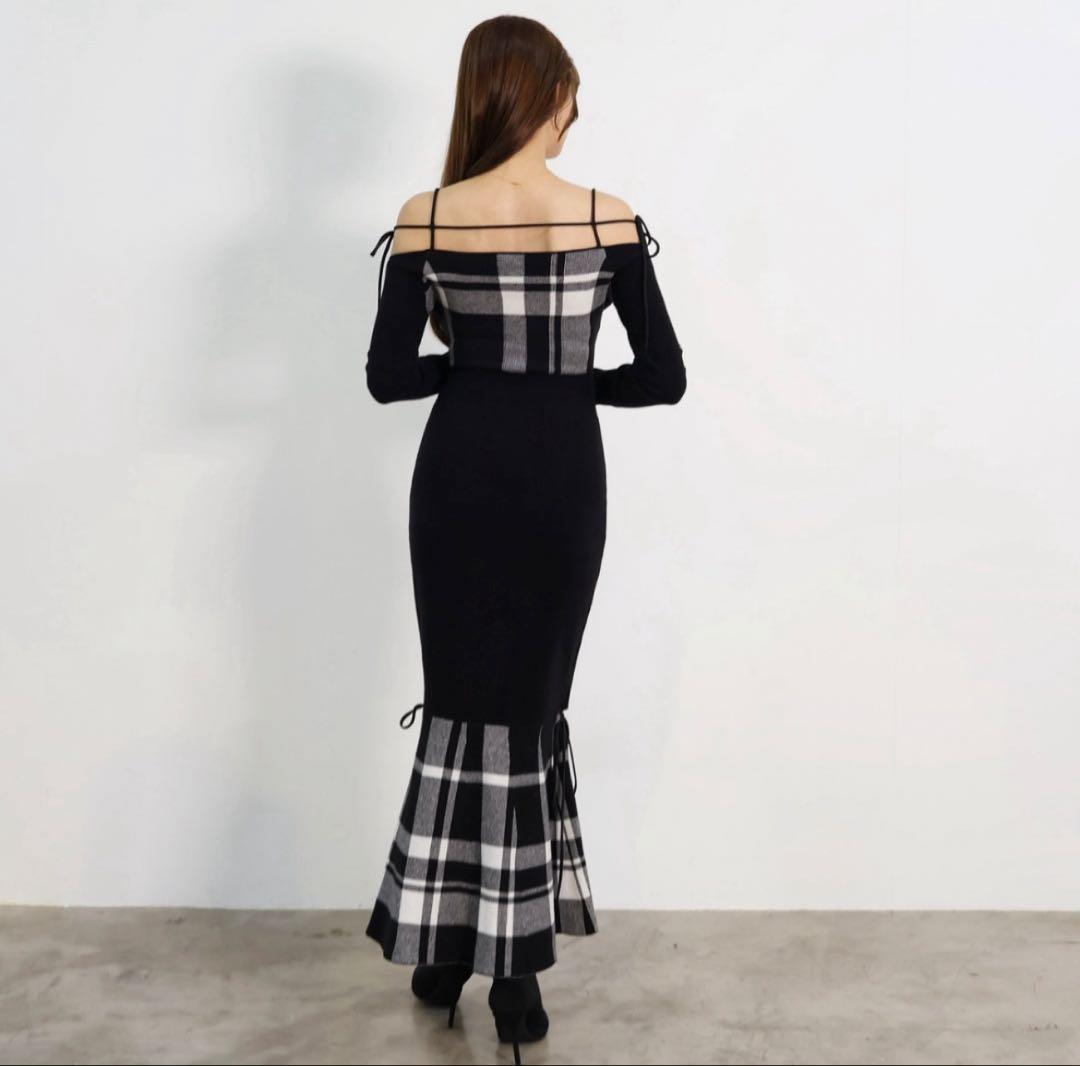 ワンピース Randy String core plaid dress