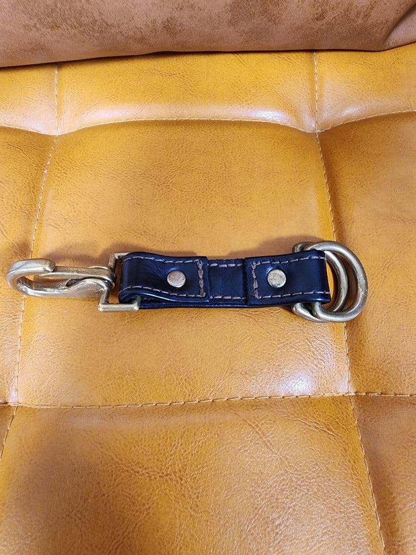 【美品】Langlitz　Leathers　黒×茶Tストラップ　 検ラングリッツ