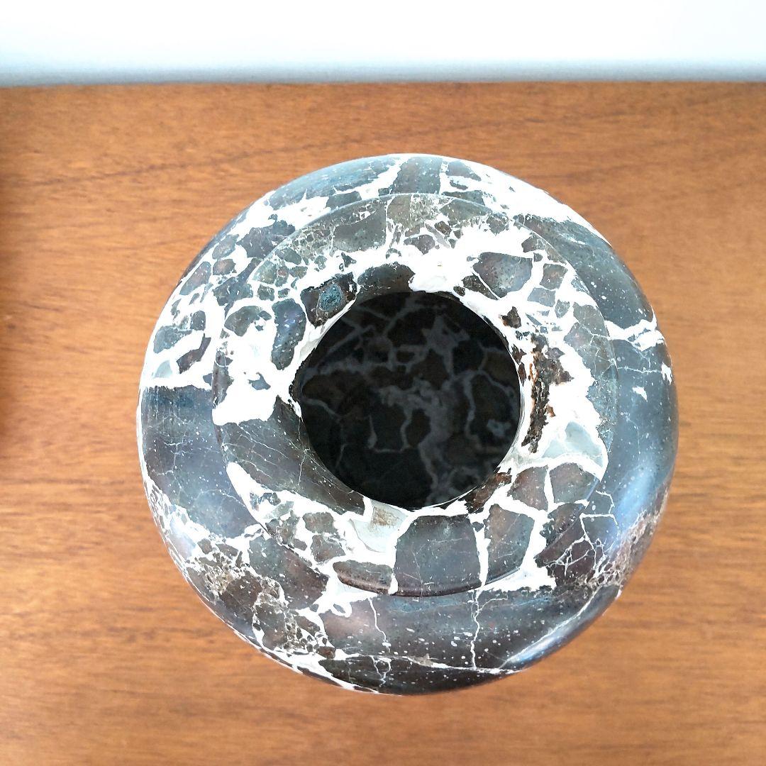 Onyx Vase　オニキス　フラワーベース　デザイン花器　ブラウンマーブル
