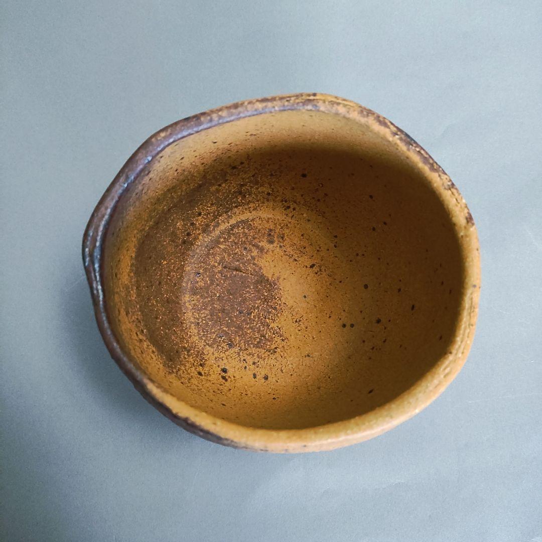 虎澤英雄　飯能 黄瀬戸茶碗　飯能焼