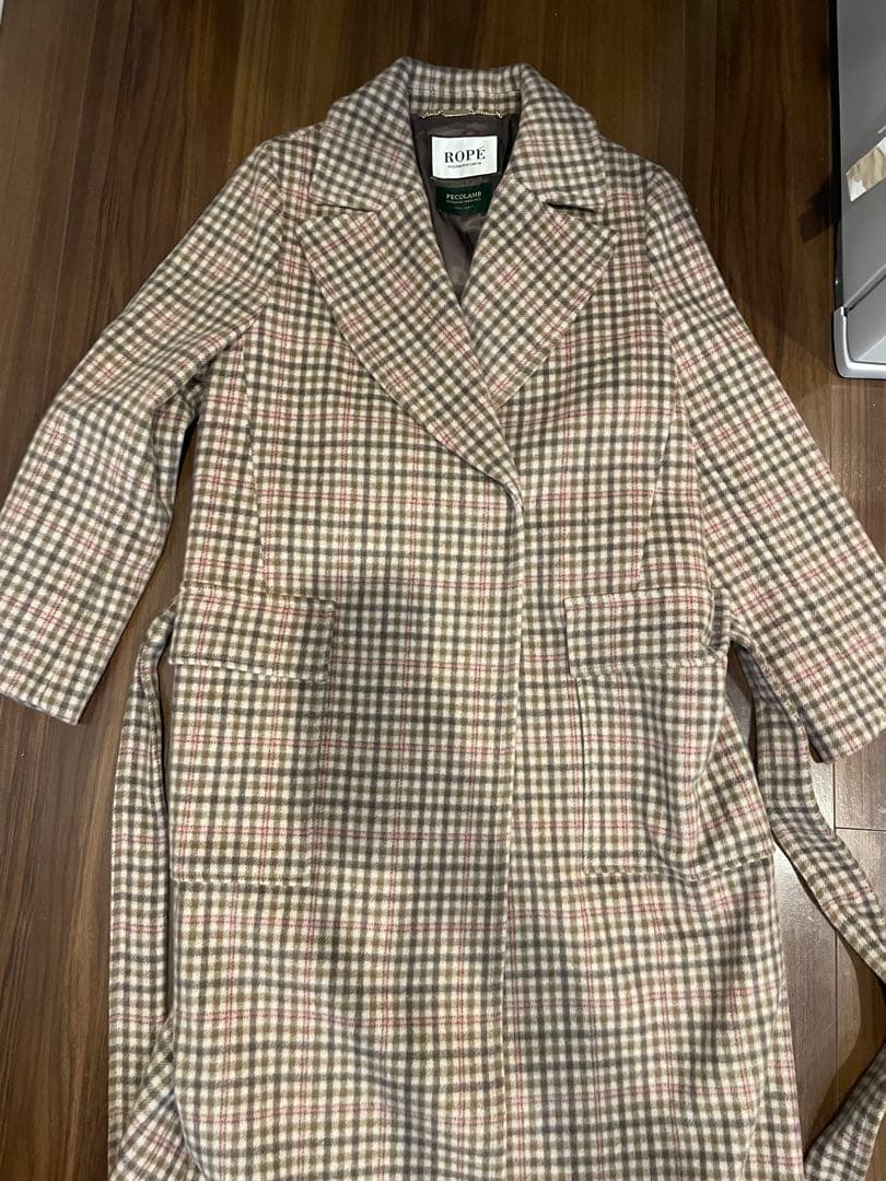 ❇︎スヌコ❇︎ 　　ROPE ロングコート　チェックロングコート