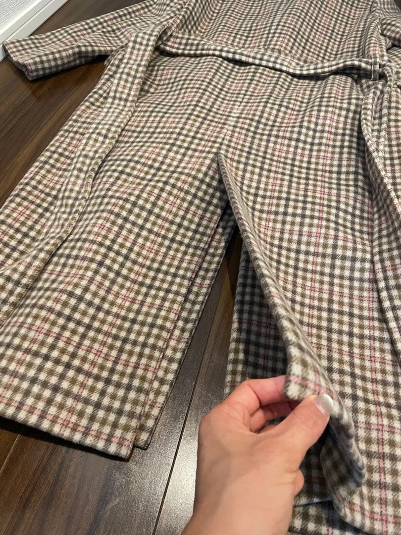 ❇︎スヌコ❇︎ 　　ROPE ロングコート　チェックロングコート