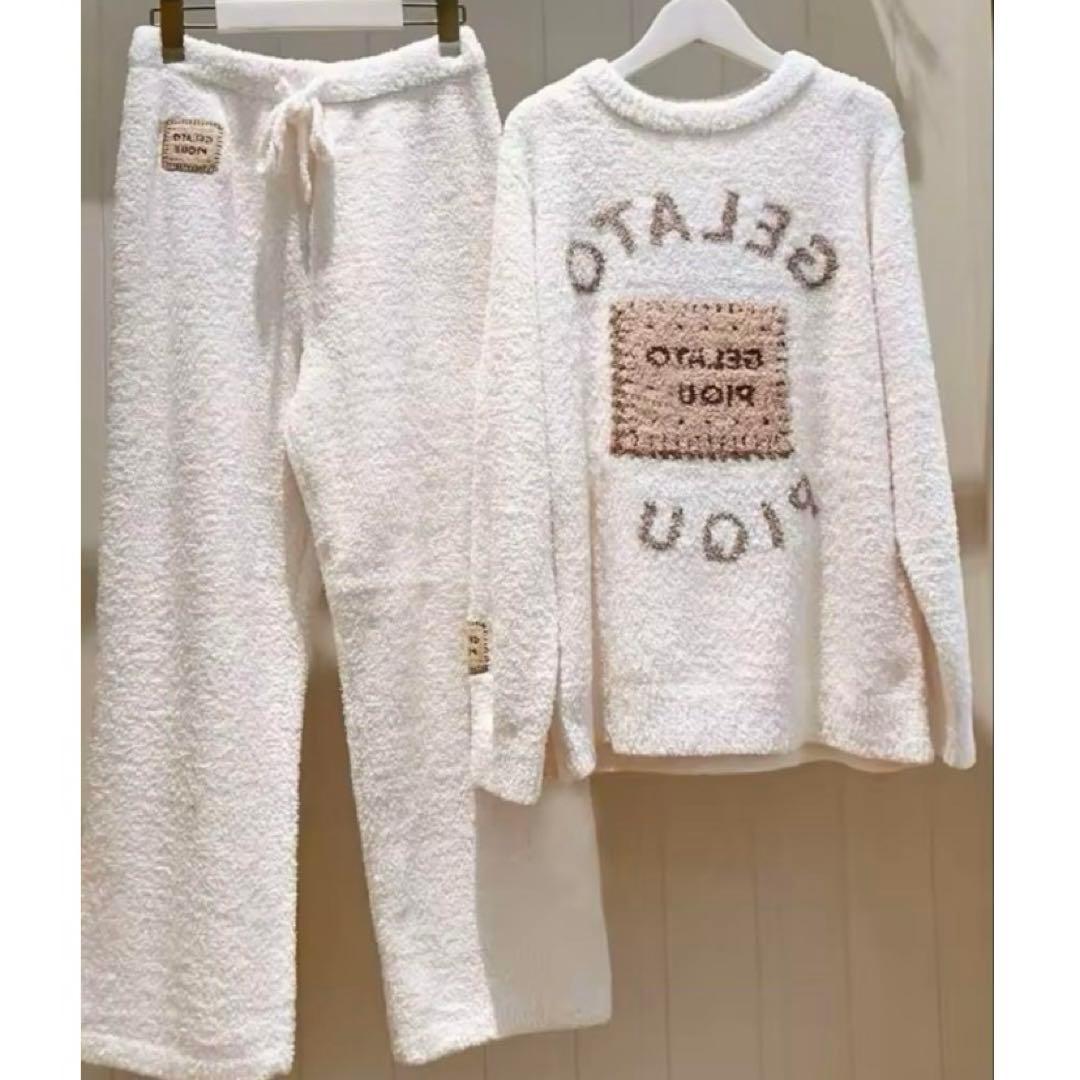 正規品【新品タグ付き】 ジェラートピケ パウダー ビスケット上下セット クリーム