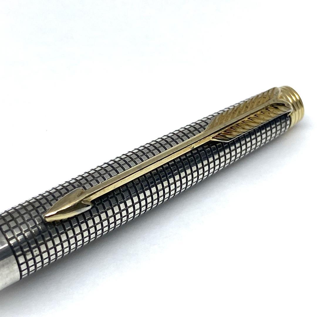 Parker75 スターリングシルバー 格子柄 シズレ ボールペン