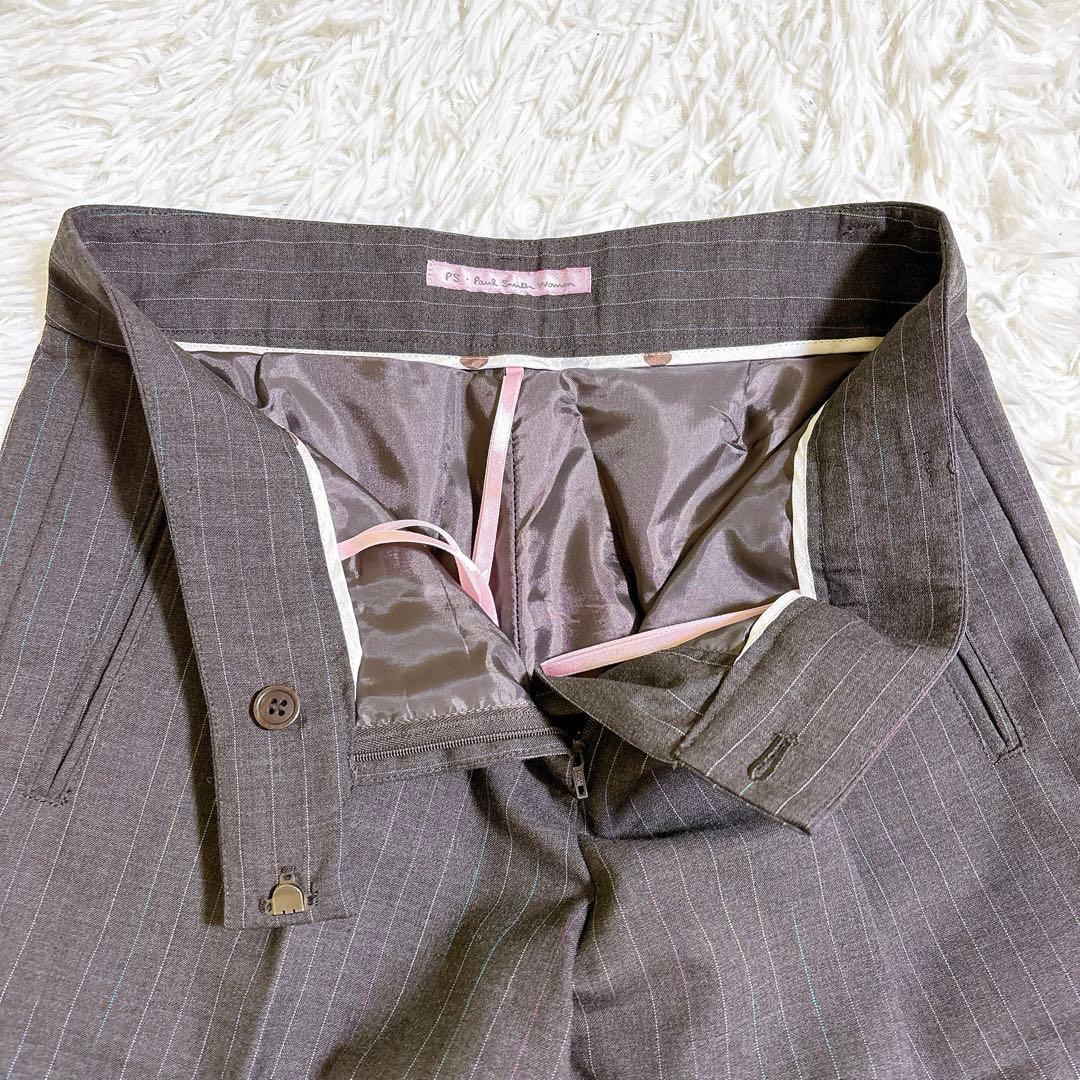 【美品】　ポールスミス　セットアップ　ストライプ パンツスーツ 裏地ドット柄